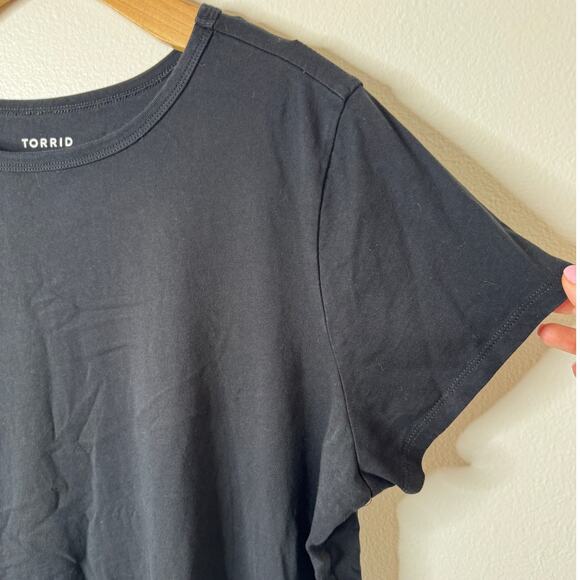 Torrid Deep Black Vintage Cotton Jersey Crew Neck Tee Plus Size 1X - Picture 5 of 8